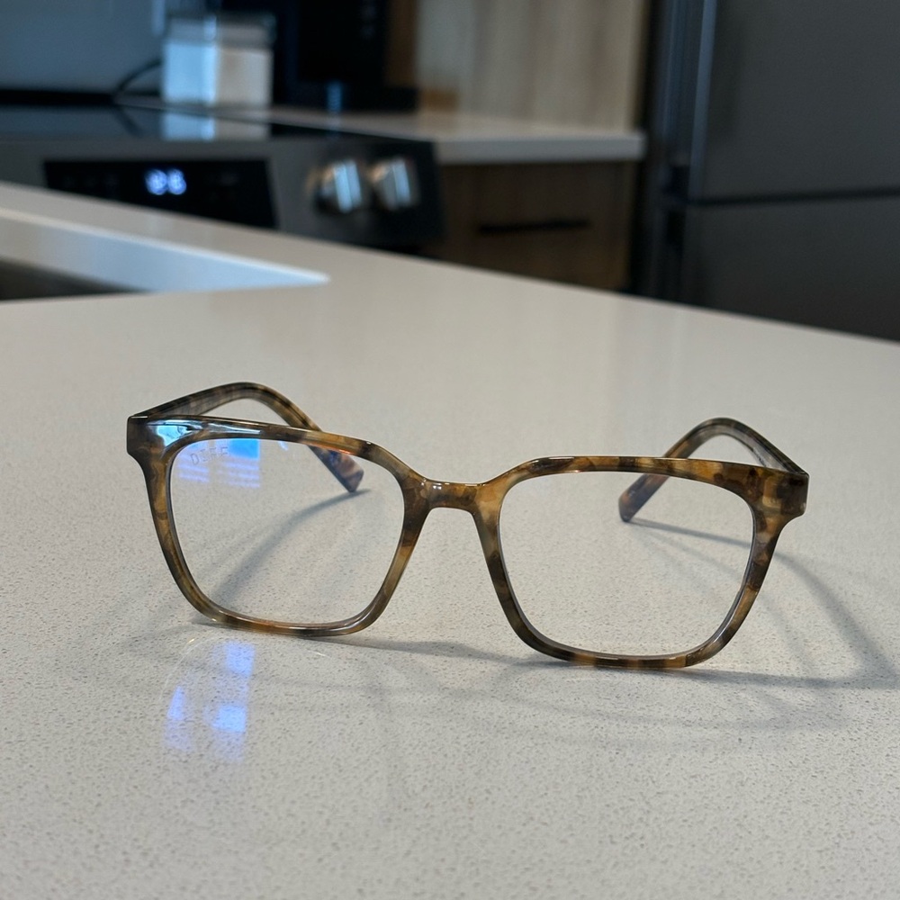 Diff brand Tortoiseshell Square Frame Bluelight Eyeglasses